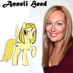 Anneli Heed with her MLP OC